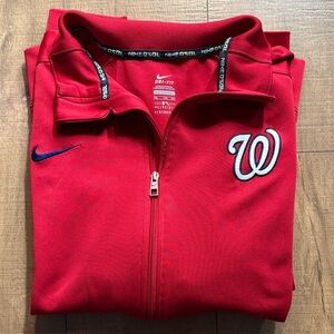 Washington Nationals Nike Red and Blue Dri-Fit Jacket